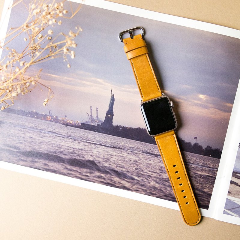 Alto Apple Watch 皮革錶帶 38/40/41mm - 錶帶 - 真皮 橘色