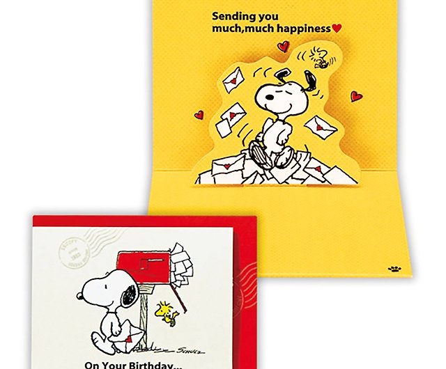 誕生日の願い事を送る ホールマーク スヌーピー3dミニカードjp誕生日の願い事 ショップ Hallmarkcards カード はがき Pinkoi