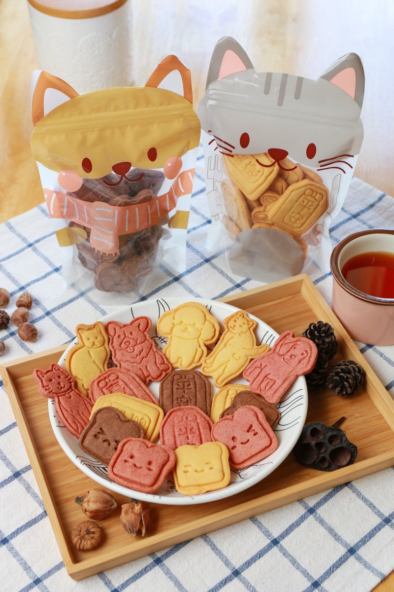 [Eden Taichung Canaan Garden] Shaped handmade biscuits - in bags - คุกกี้ - วัสดุอื่นๆ ขาว