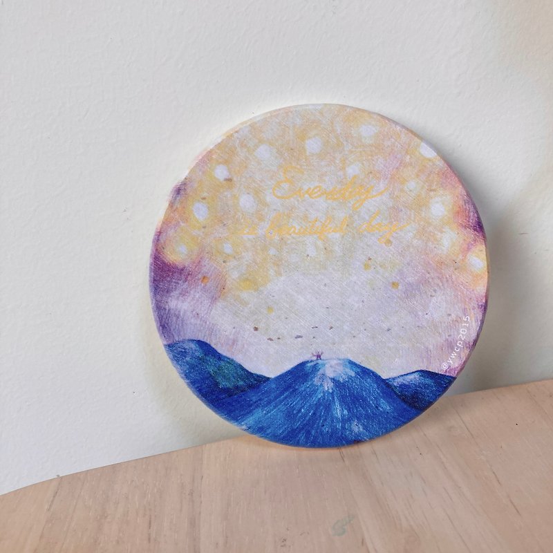 Everyday is beautiful day Algae Earth Coaster - Coasters - Other Materials Purple