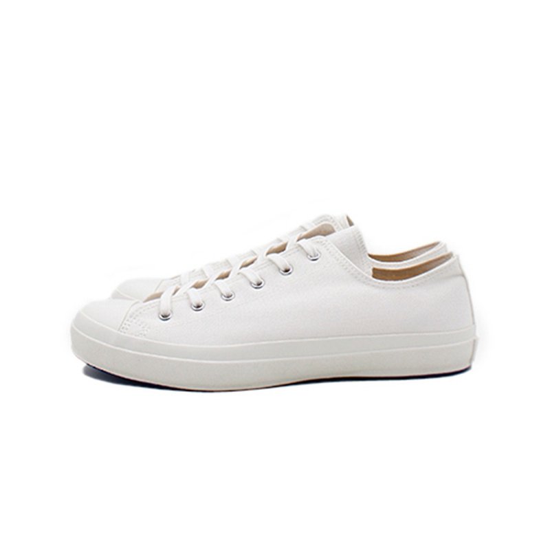 日本久留米月星職人品牌 - LOW BASKET - WHITE - 男休閒鞋 - 其他材質 白色