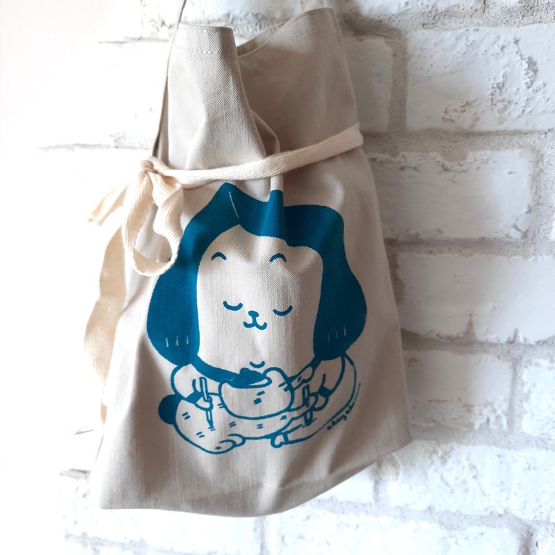 Silk Screen Printing Bag / U draw me draw U - กระเป๋าถือ - ผ้าฝ้าย/ผ้าลินิน หลากหลายสี