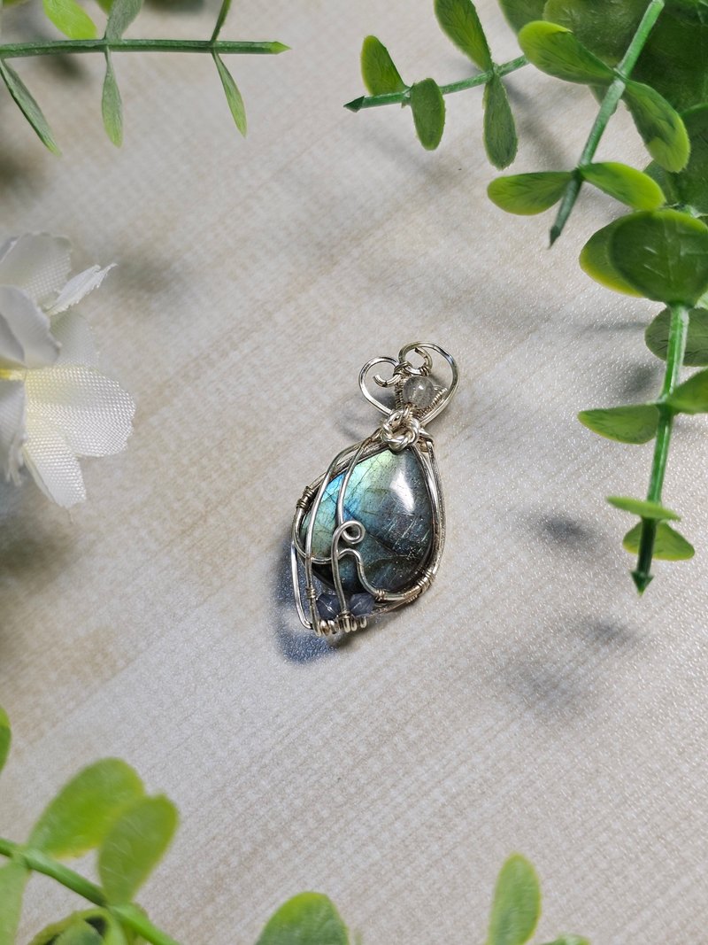【葉綠舒手作】碧海晨曦 /金屬線編織/節日/禮物/飾品/項鍊/手作 - 戒指 - 銅/黃銅 綠色