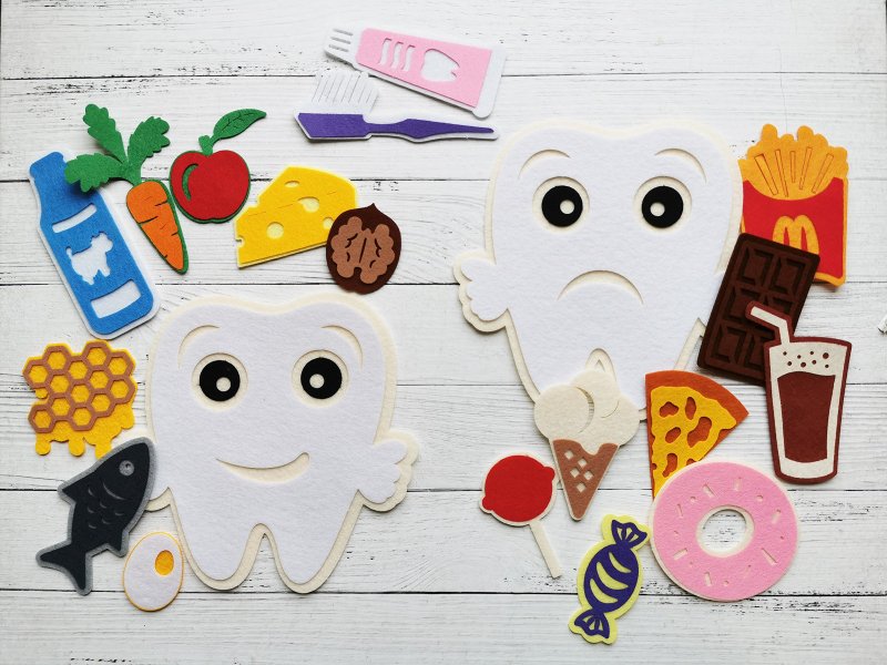 家庭遊戲,兒童玩具,益智玩具,毛氈套裝 LET'S LEARN TO EAT AND BRUSH TEETH - 寶寶/兒童玩具/玩偶 - 其他材質 多色