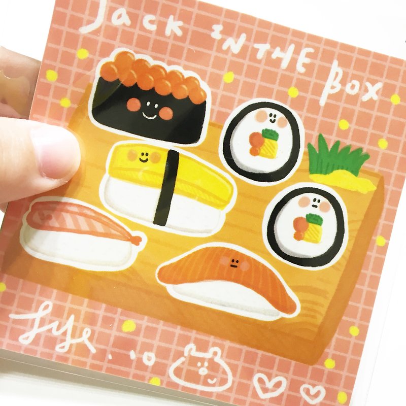 Jack in the box funny sushi knife mold sticker - สติกเกอร์ - กระดาษ 