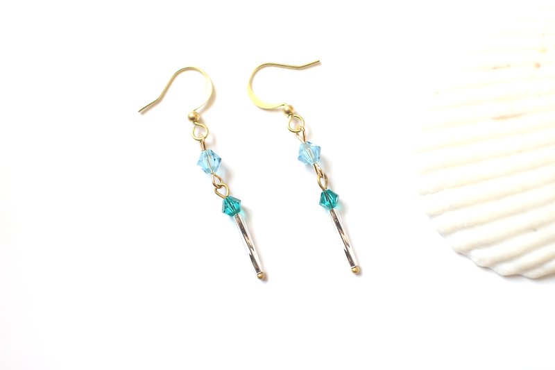 Summer-brass earrings - Earrings & Clip-ons - Other Metals Multicolor