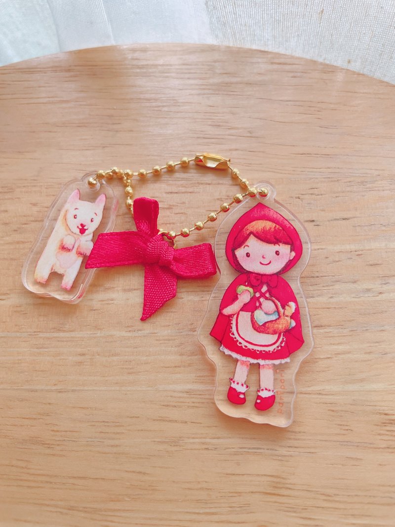 Little Red Riding Hood l Acrylic Keychain - 吊飾 - 壓克力 紅色