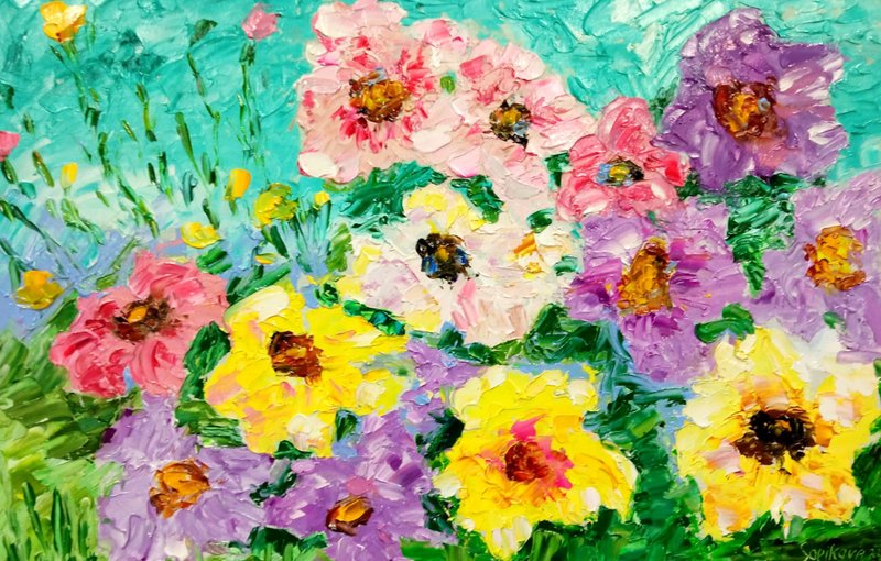 Original author's oil painting Tapestry 4 - 壁貼/牆壁裝飾 - 其他材質 黃色