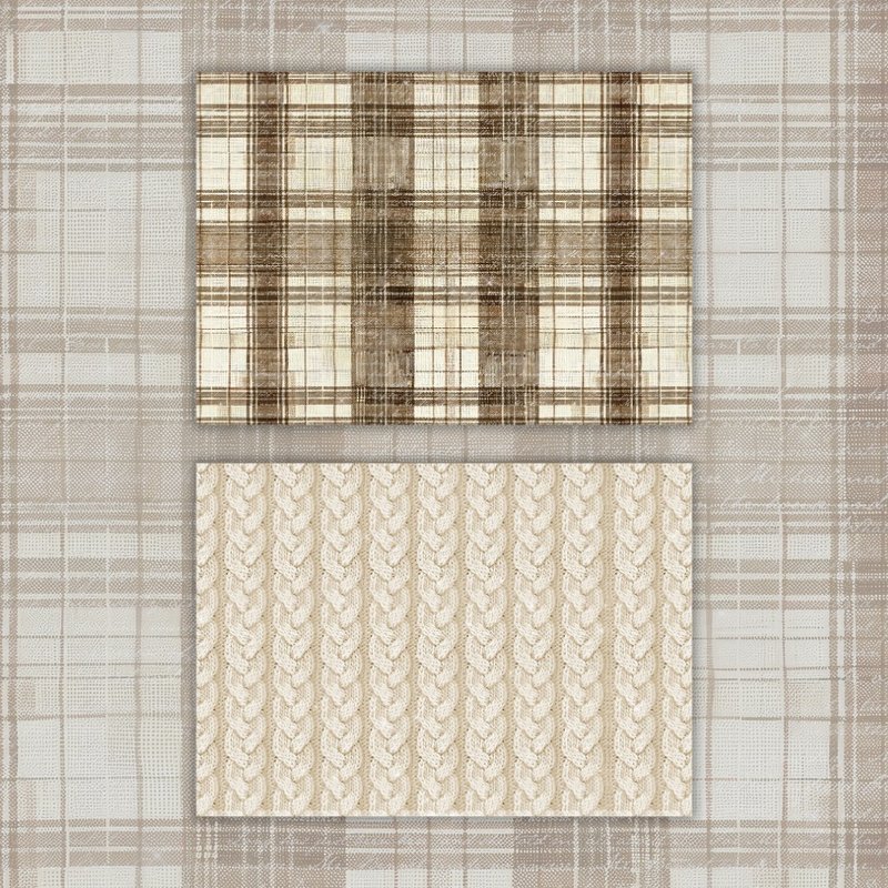 A4. Cozy Autumn. Cozy Pattern - 卡片/明信片 - 紙 咖啡色