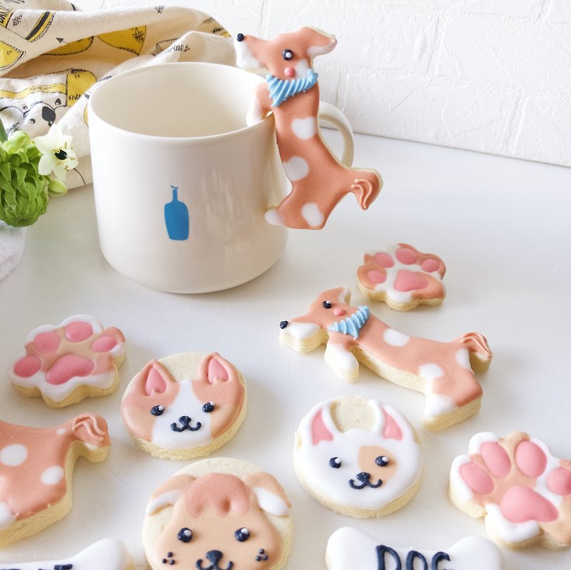 Frosted Biscuits • Cup of Dog Creative Design Cookies 10pcs - Handmade Cookies - Fresh Ingredients 
