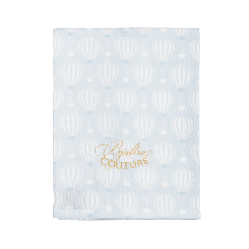 Sweden Bjallra of Sweden (BOS) cotton gauze towel soaring hot air balloon blue - อื่นๆ - ผ้าฝ้าย/ผ้าลินิน สีน้ำเงิน