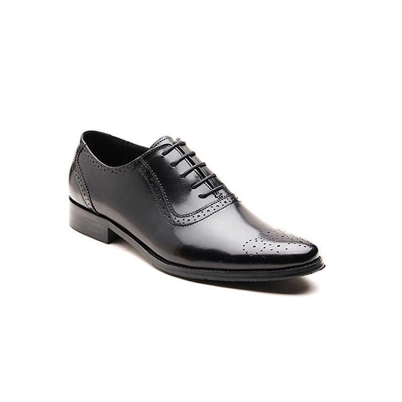 รองเท้าหนังแท้ Barris Oxford KV80089 ดำ - รองเท้าหนังผู้ชาย - หนังแท้ สีดำ