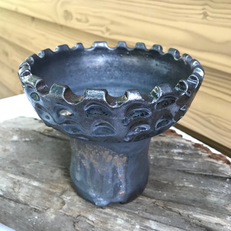 黑金奢華手工盆器//黑金高塔佐流墨 - 植栽/盆栽 - 陶 黑色