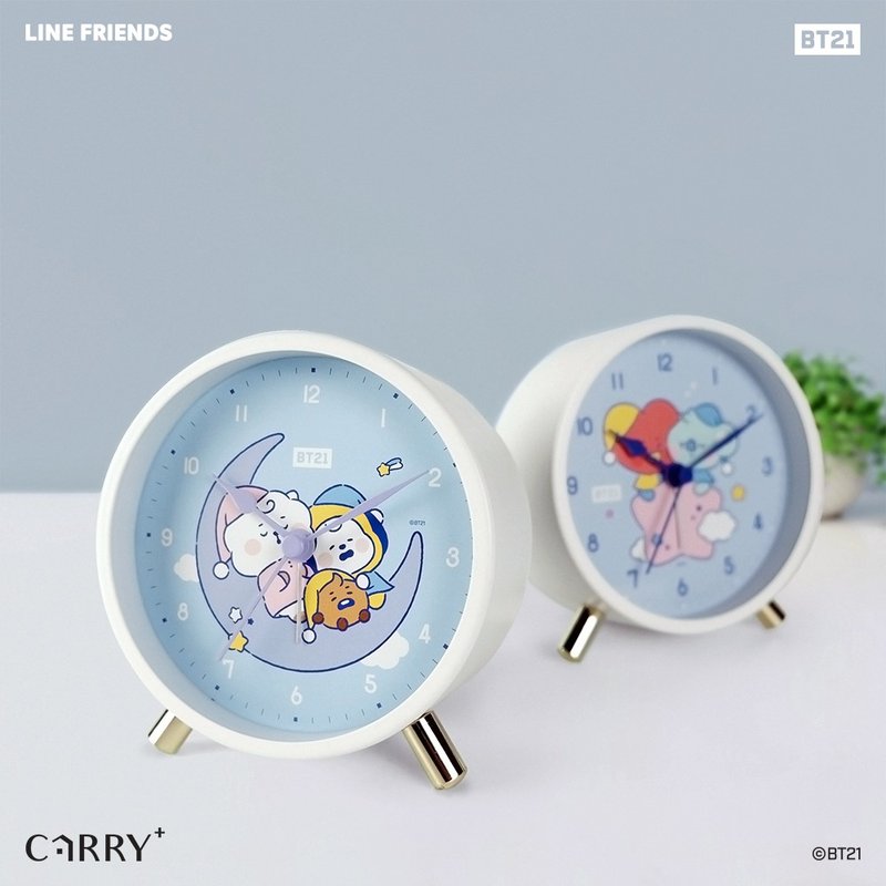 BT21薰衣草月光金屬鬧鐘 (A Dream of Baby - 時鐘/鬧鐘 - 其他金屬 紫色