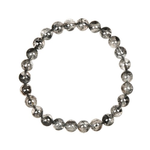 正佳珠寶 Gemsrich Jewelry 【正佳珠寶】閃靈鑽 高品赫基蒙黑閃靈 6.8-7.3mm 閃靈鑽手珠