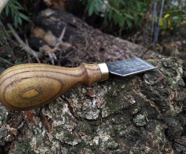 Leather Skiving Knife. Hand Made Forged Knife for Leather. 