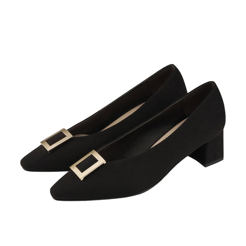 PRE-ORDER SPUR Square Frame Pumps QA7016 Black A - 其他女皮鞋 - 其他材質 