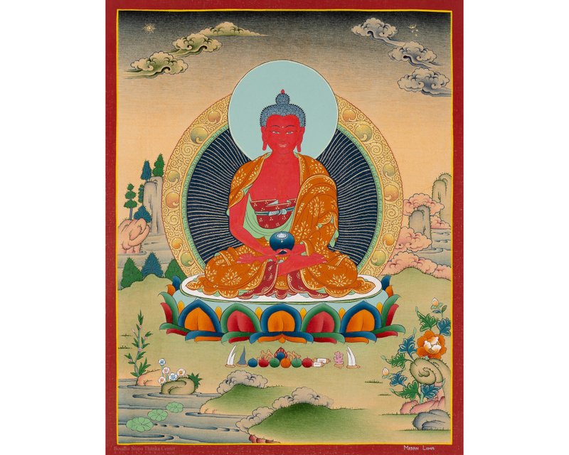 阿彌陀佛唐卡畫 - 壁貼/牆壁裝飾 - 其他材質 多色
