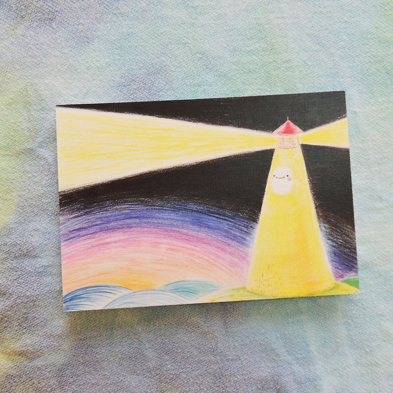 Lighthouse-Yellow Banana Star Postcard - การ์ด/โปสการ์ด - กระดาษ สีเหลือง