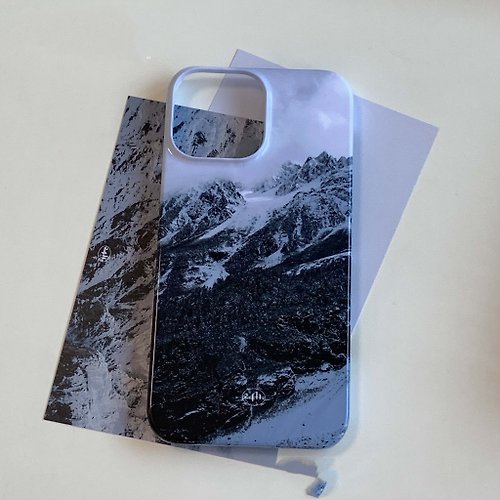 整日不營業 宇宙邊緣 夏日雪山森林 iPhone 風景全包光面菲林手機硬殼