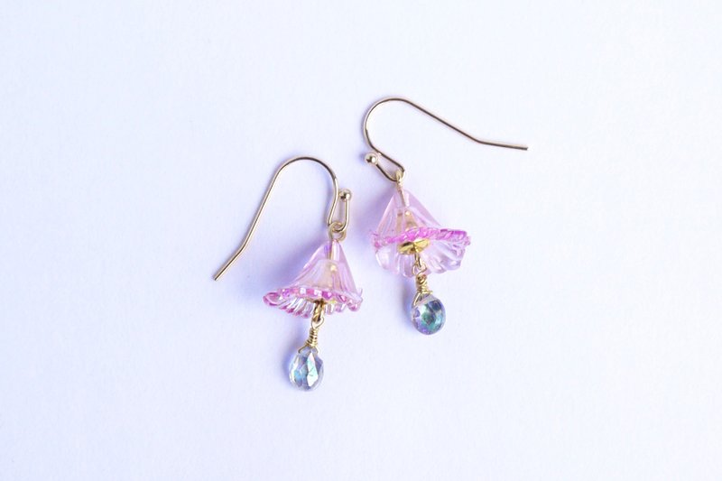 Mystic Topaz Earrings [Sakura] - Earrings & Clip-ons - Semi-Precious Stones Pink