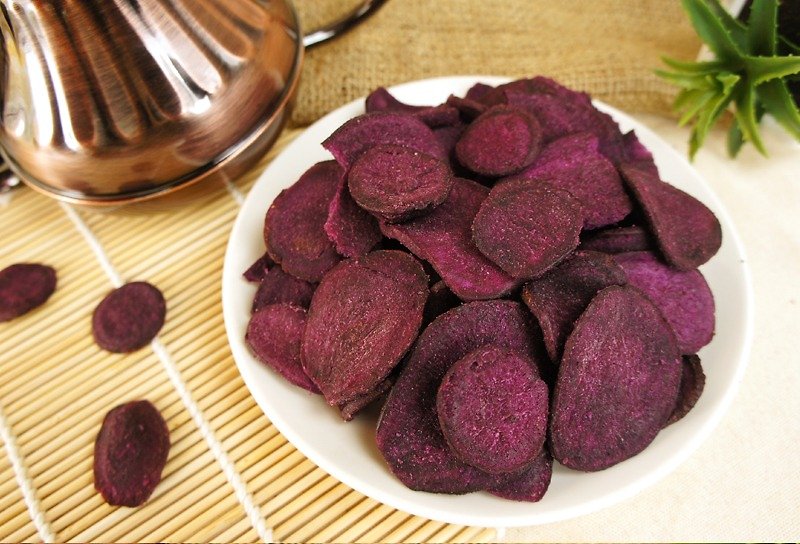 Afternoon Snack │ Flavored Wild Vegetables and Purple Sweet Potato Chips (120g/pack) - Dried Fruits - Fresh Ingredients 
