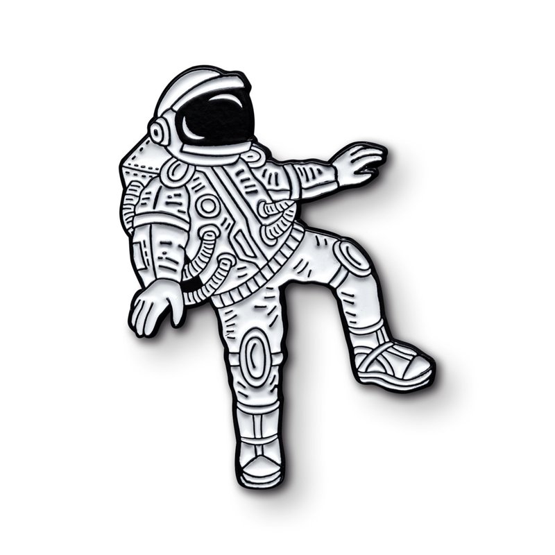 Enamel Pin Astronaut - 徽章/別針 - 琺瑯 白色