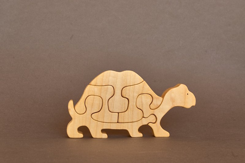 Wooden puzzle turtle toy figurine baby - ของเล่นเด็ก - ไม้ 