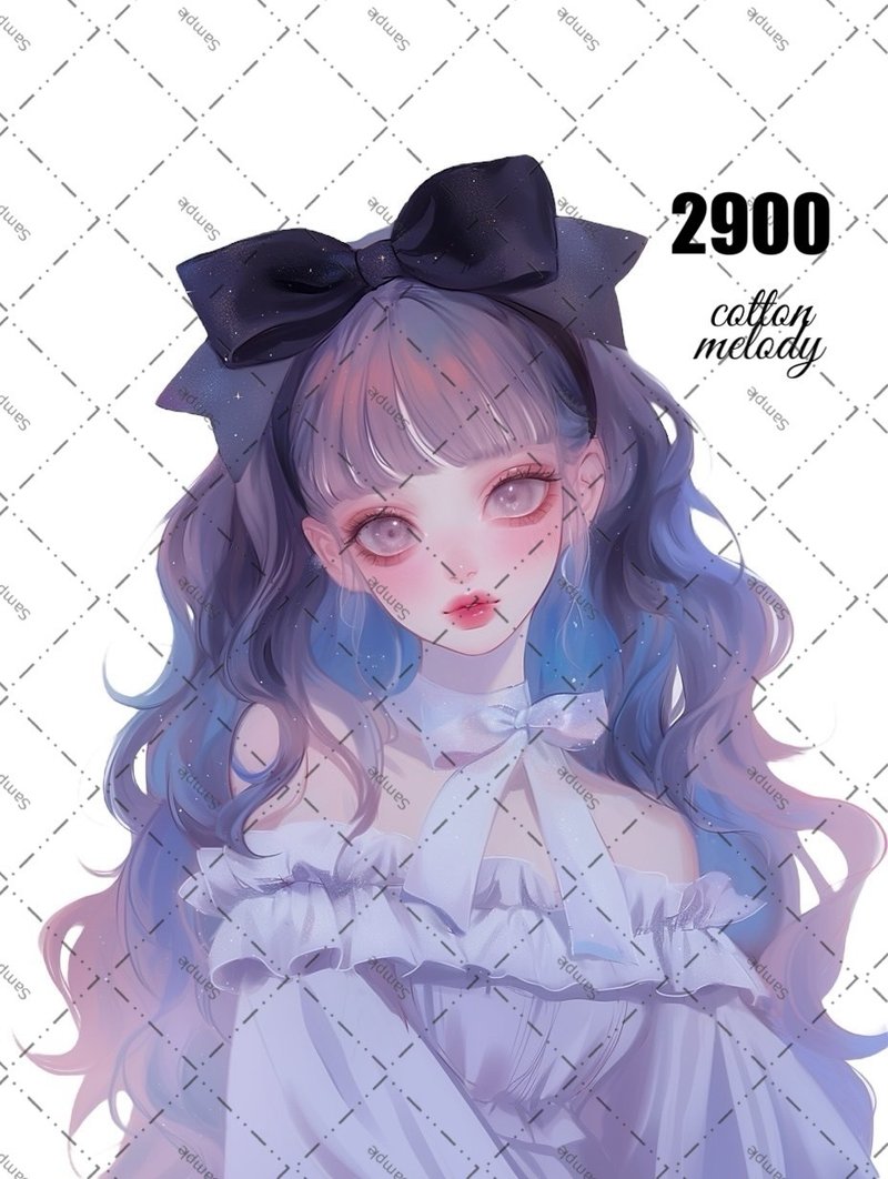original sticker no.2900 人物ステッカー オリジナルステッカー オリジナル人物ステッカー 装飾ステッカー cotton melody - 貼紙 - 紙 