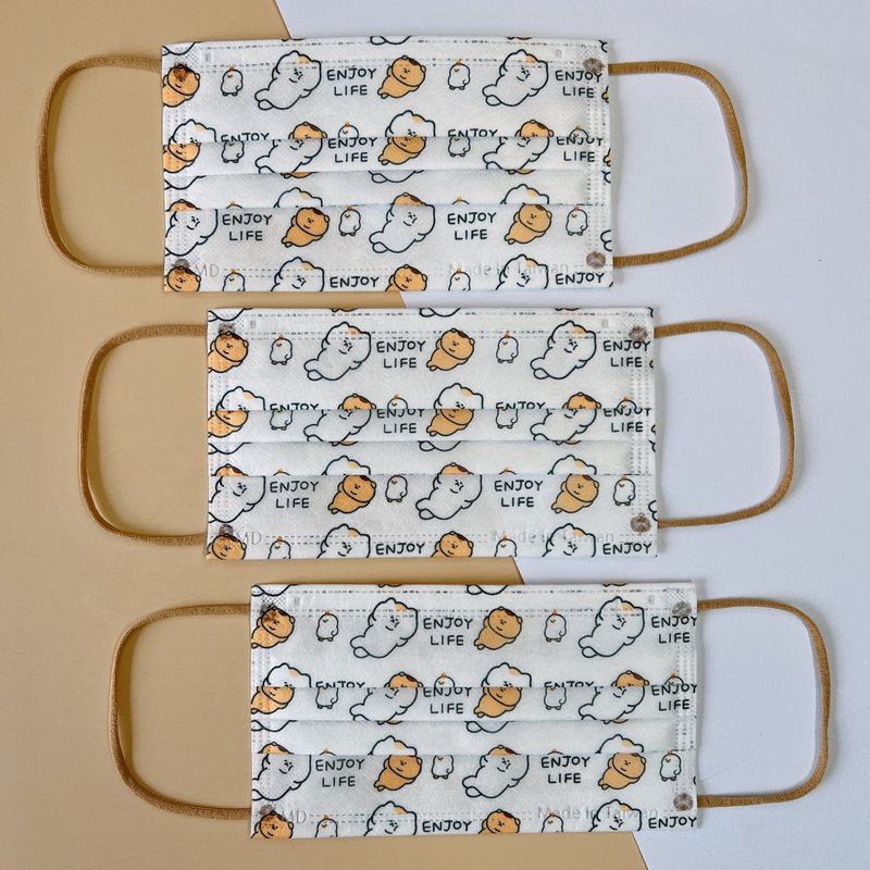 yudamask 韓國3MONTHS 白  平面醫用口罩/成人 - 口罩/口罩收納套 - 聚酯纖維 白色