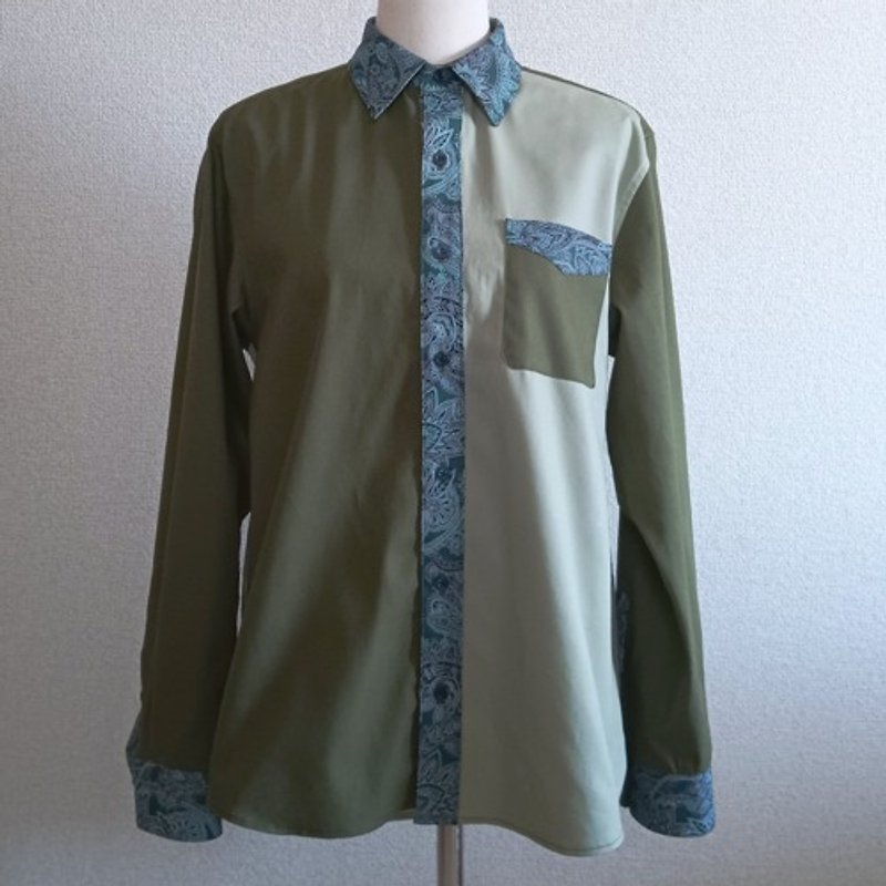 アーティストデザインシャツ　036　１点ものの個性的なシャツ - 男襯衫/休閒襯衫 - 棉．麻 多色