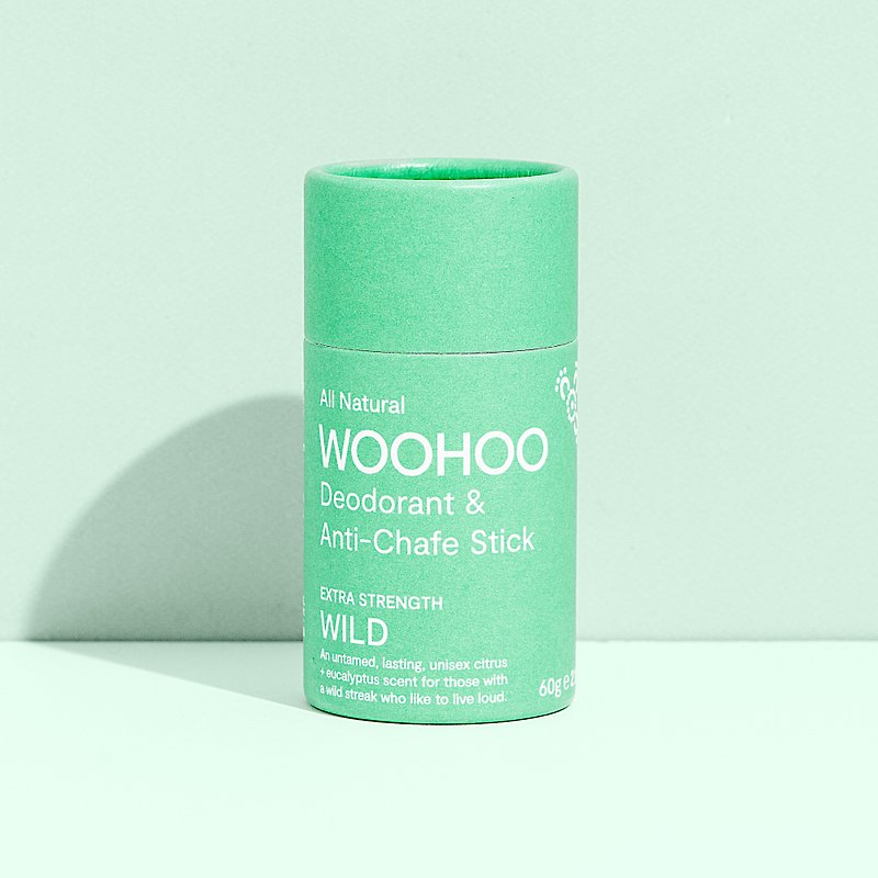 Woohoo Natural Deodorant & Anti-Chafe Stick (Wild) 60g - น้ำหอม - สารสกัดไม้ก๊อก ขาว