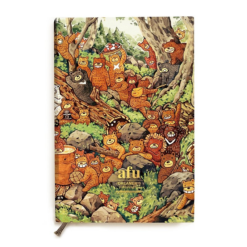 afu Timeless Forest Handbook II - Bear Forest - สมุดบันทึก/สมุดปฏิทิน - กระดาษ สีส้ม