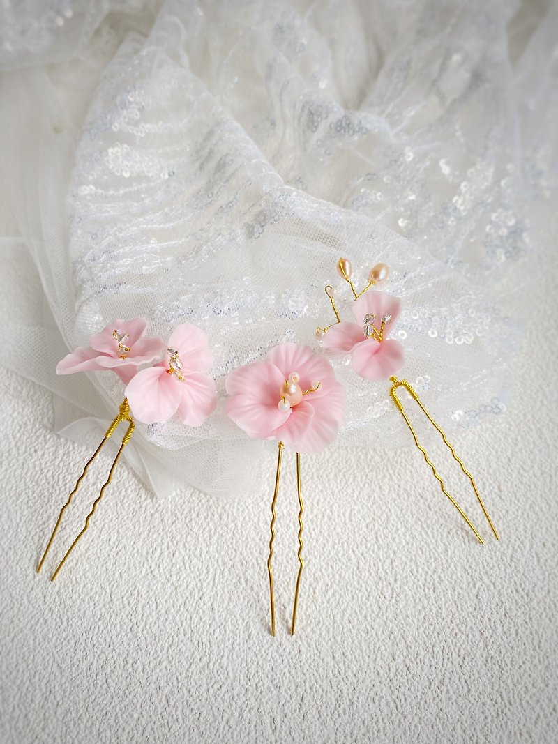 Isabella Hairpin - Hair Accessories - Clay Pink