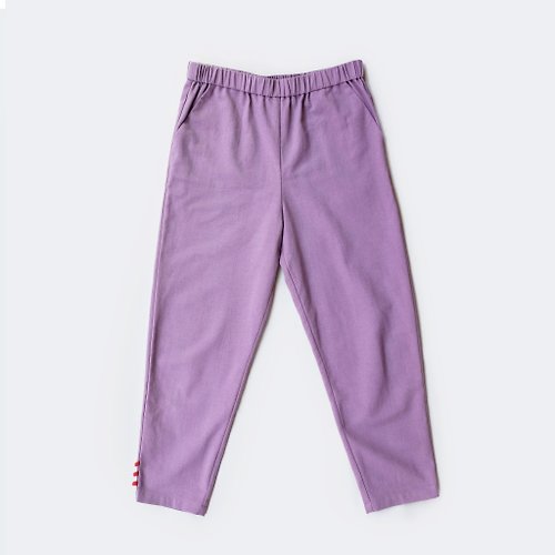 野之羋 棉麻長褲 – 紫藕