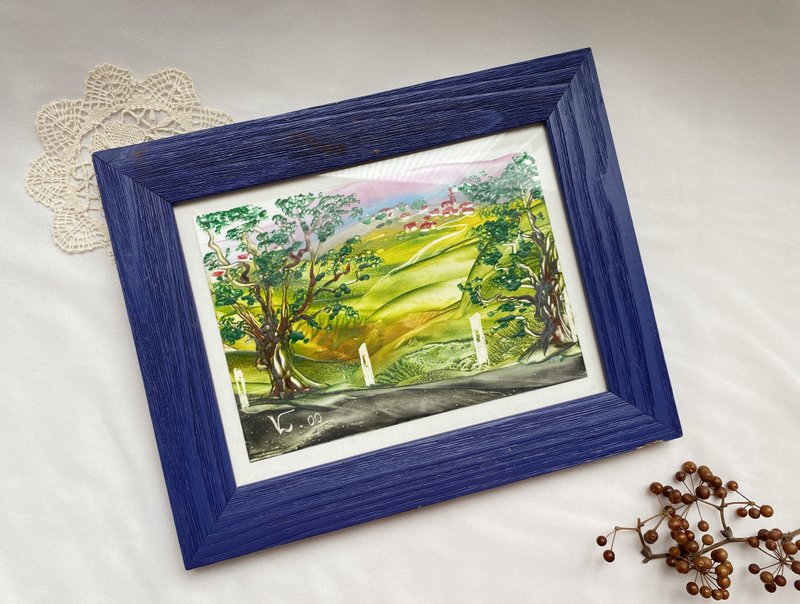 【好日戀物】德國vintage復古風景油畫壁掛畫框裝飾畫 - 擺飾/家飾品 - 木頭 多色