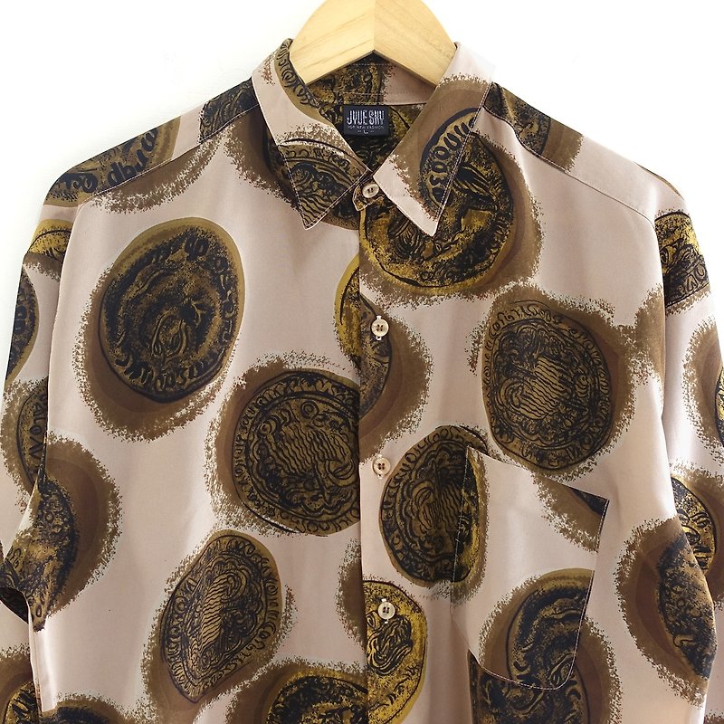 │Slowly│家印-Old shirt │vintage.Retro.Literature - Men's Shirts - Polyester Multicolor