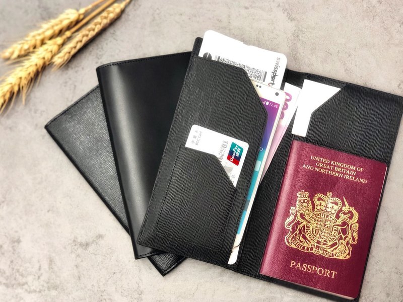 Smart Traveller Passport Holder- Leather/ Passport Wallet/ Travel Wallet - Wallets - Genuine Leather Black