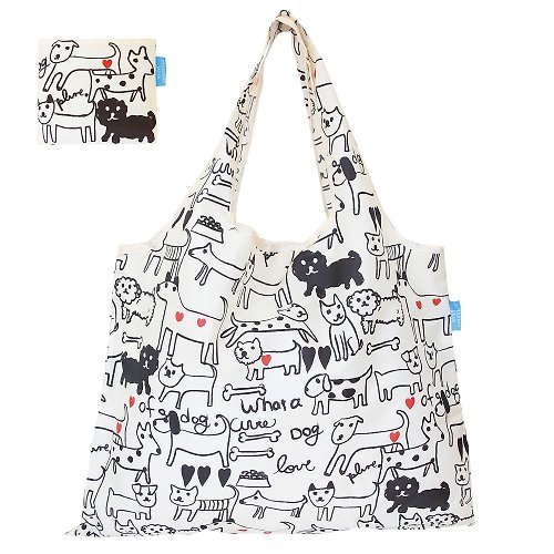 PRAIRIE_DOG 日本 Prairie Dog 設計包/環保袋/購物袋/手提袋 - 黑白狗狗
