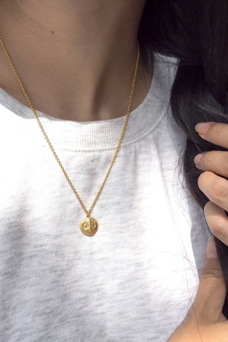 Lucky Barn Owl Necklace, Sterling Silver, Owl Necklace. - 項鍊 - 純銀 金色
