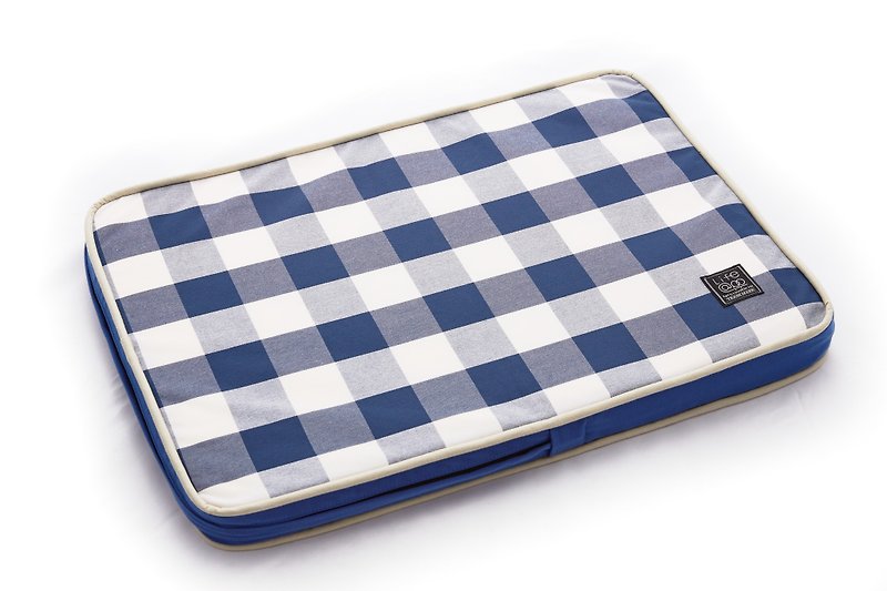 Lifeapp 睡墊替換布套 --- S_W65xD45xH5cm (藍白格)不含睡墊 - 寵物床 - 其他材質 藍色