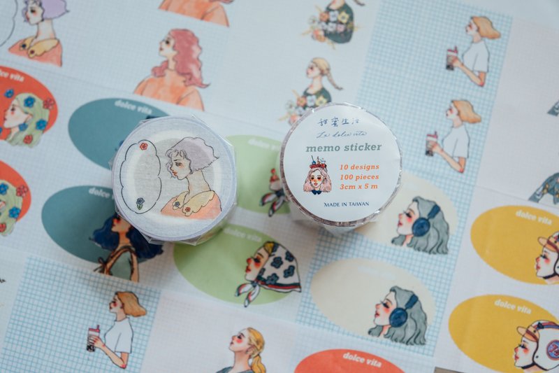 溫暖訊息 warm message 便利貼卷 memo sticker - 便條紙/便利貼 - 紙 多色