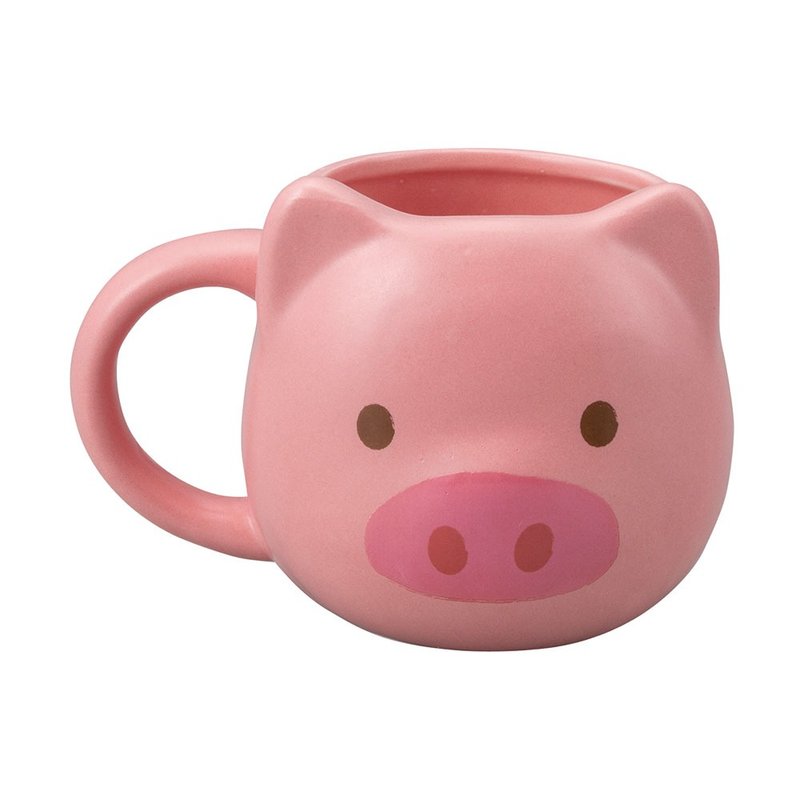 Japanese sunart mug-pink pig - Mugs - Pottery Pink