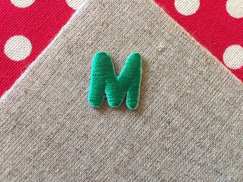 Embroidered cloth stickers-English alphabet series-uppercase M - อื่นๆ - งานปัก 