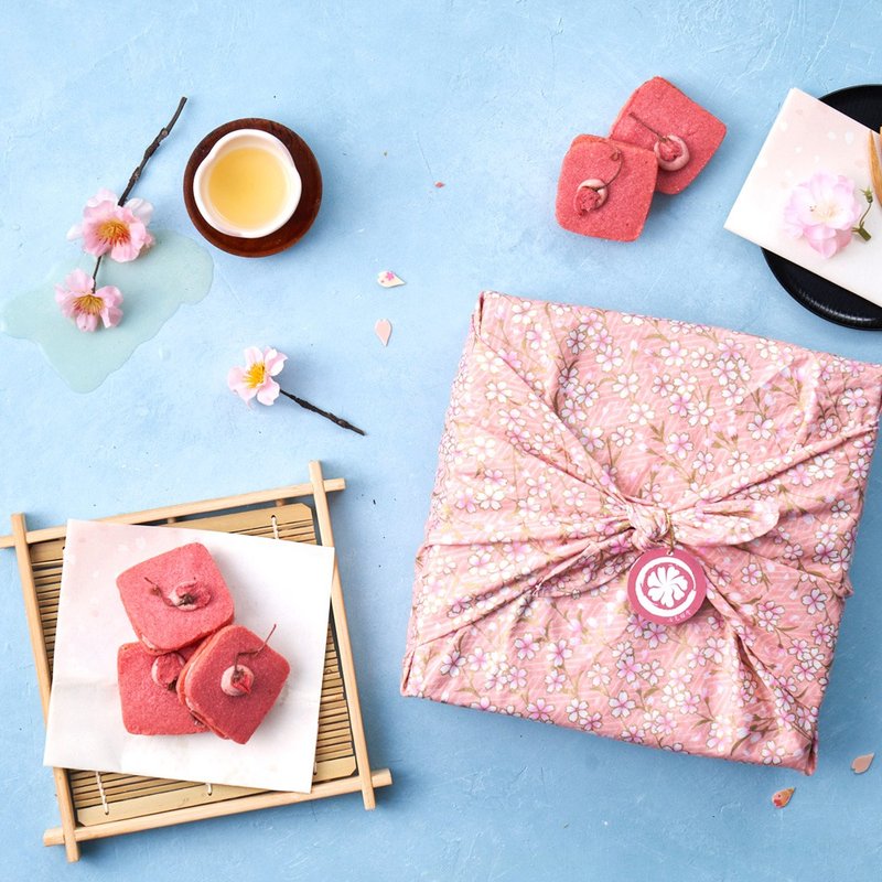 【Nanami Sakurado】Flower Diary-Sakura Furoshiki Gift Box - คุกกี้ - อาหารสด 