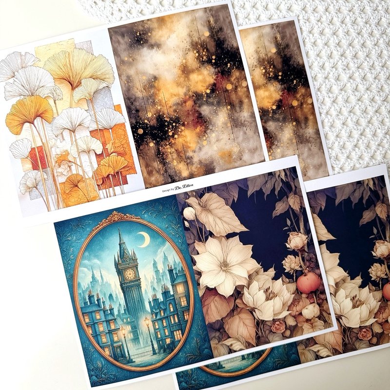 Z676 - a variety of background - 貼紙 - 紙 