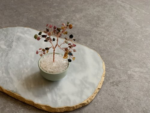 BELIZE STUDIO 蓓里斯旅人水晶 茹梅克隆賽德 淨化之石 彩碧璽水晶樹【能量水晶守護者】