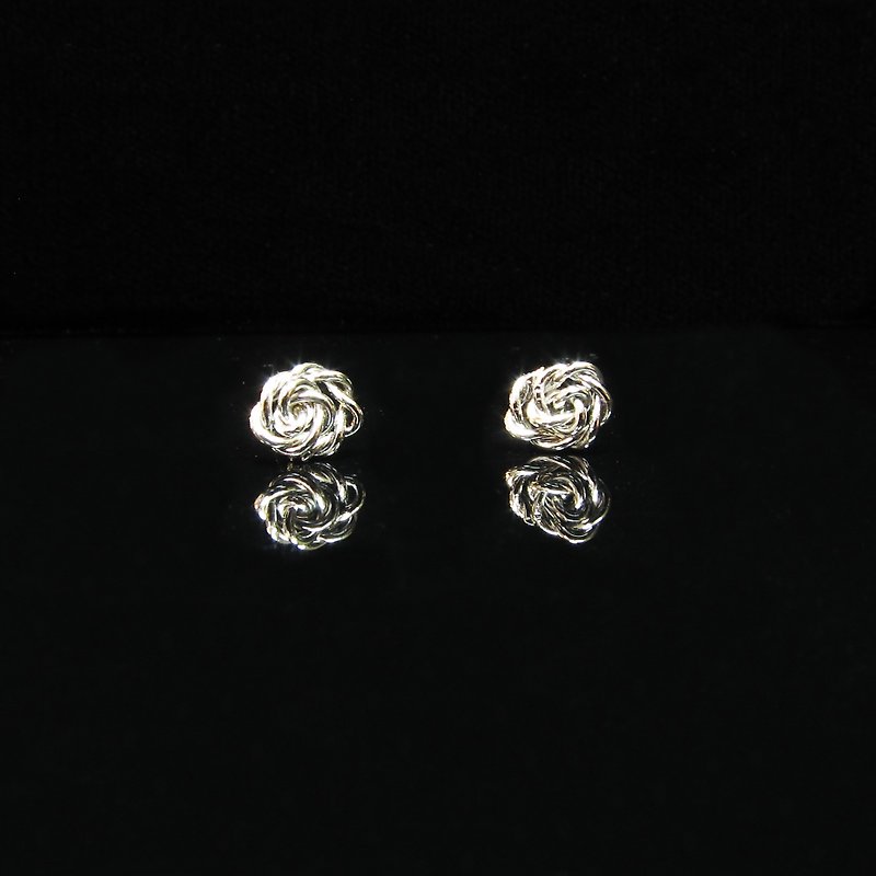 【Twist Rose】Earrings/Earrings-Knitted Gold Wire Knitting - Earrings & Clip-ons - Other Metals 
