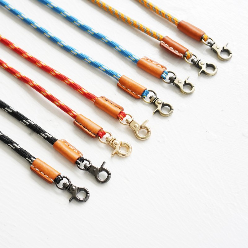 Original handmade adjustable length good texture side back rope mobile phone rope - เชือก/สายคล้อง - วัสดุอื่นๆ หลากหลายสี