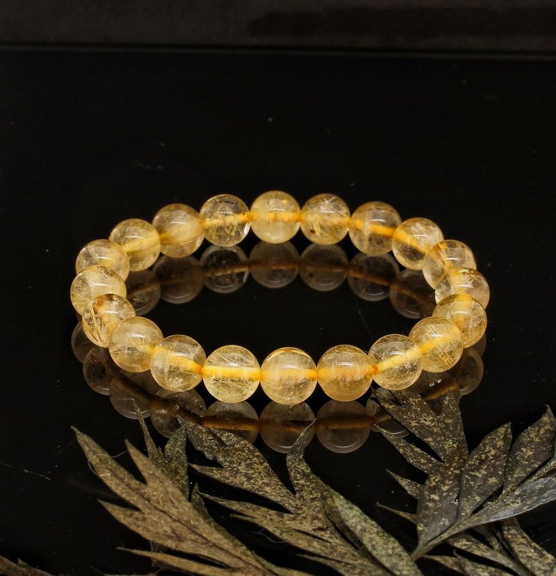 金髮晶 9.5mm水晶手鍊 ( Rutilated Quartz 9.5mm Bracelet ) - 手鍊/手環 - 水晶 